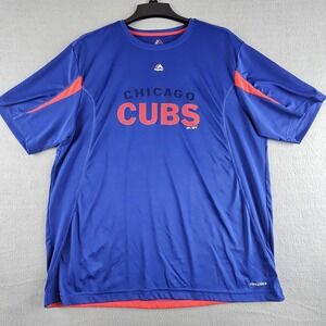 chicago cubs shirt majestic cool base adult 2XL XX Large blue mlb